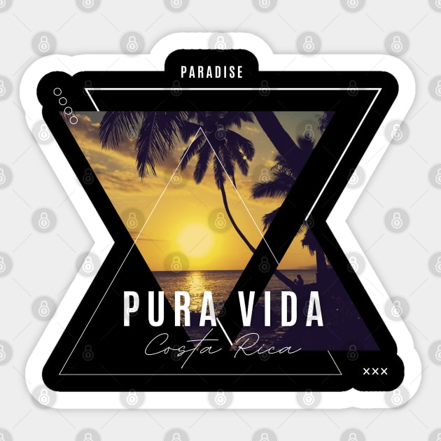 Paradise Pura Vida Costa Rica Sticker by Jambella